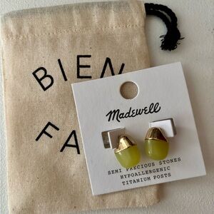 Madewell Green and Gold Earrings